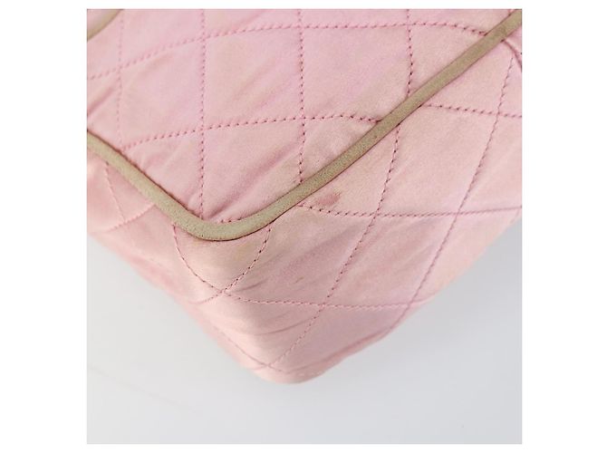 Borsa a Spalla CHANEL con Catena Satin Rosa Oro CC Auth bs31914 D'oro - vista 11