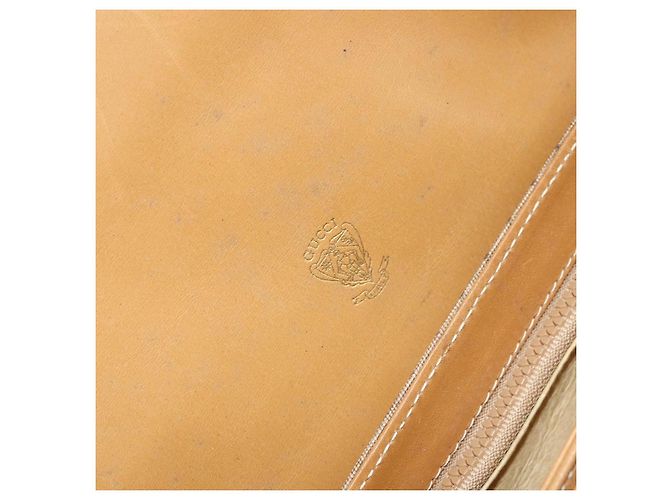 Gucci Borsa a Spalla Micro GG Supreme PVC Beige Oro Auth 160593 D'oro - vista 17