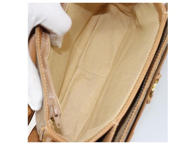 Gucci Borsa a Spalla Micro GG Supreme PVC Beige Oro Auth 160593 D'oro - vista 18