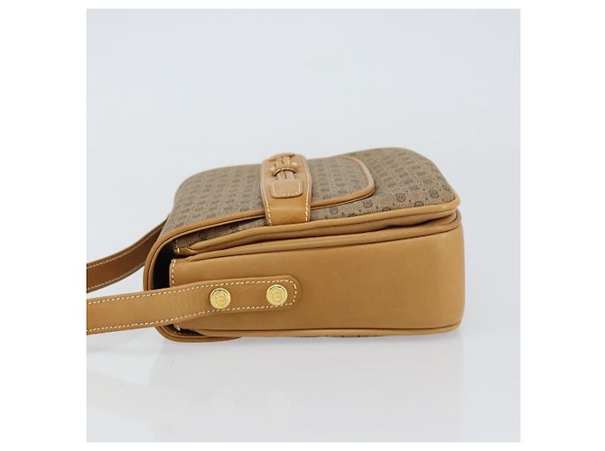 Gucci Borsa a Spalla Micro GG Supreme PVC Beige Oro Auth 160593 D'oro - vista 5