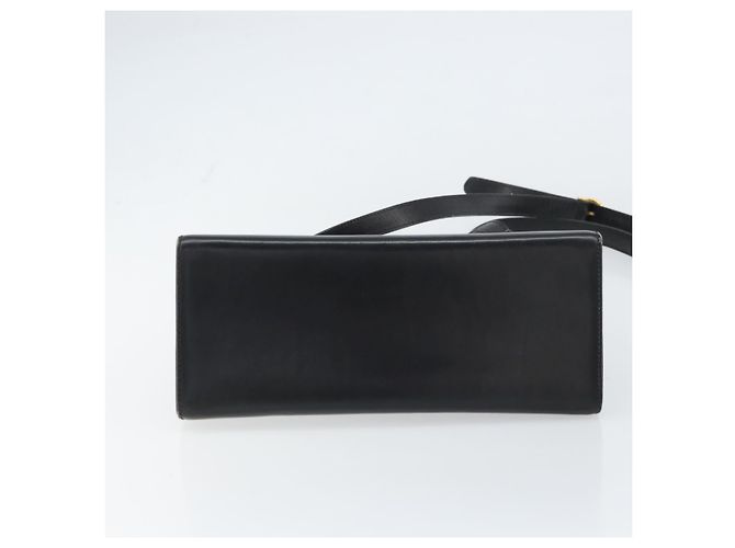Borsa a Spalla Salvatore Ferragamo Gancini in Pelle 2 in 1 Nera Oro Auth 156467 - vista 11