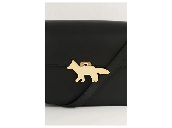 Kitsune Borsa a tracolla in pelle nera Nero - vista 2