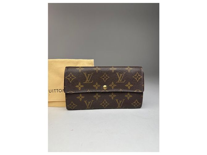 Vintage Louis Vuitton Leather Monogram Wallet Brown - view 7
