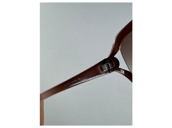Vintage Gucci Übergroße Sonnenbrille Schwarz Beige - Ansicht 6