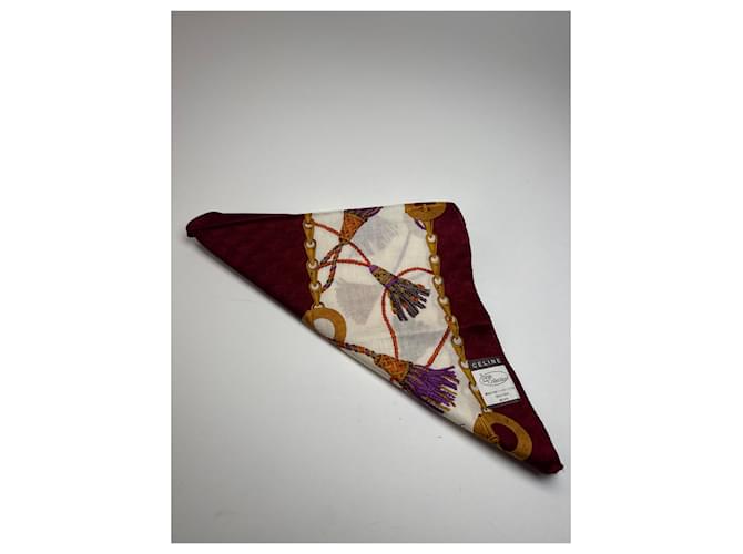 Céline Sciarpa vintage Celine monogramma viola bianca Bordò - vista 9