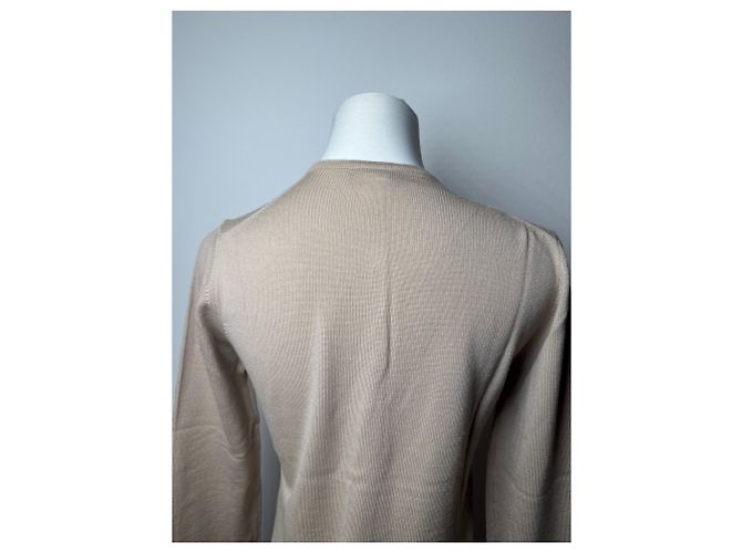 Vintage Gianni Versace Wollcardigan Beige M - Ansicht 13