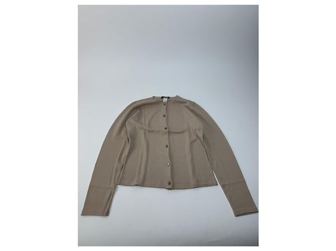Vintage Gianni Versace Wollcardigan Beige M - Ansicht 5