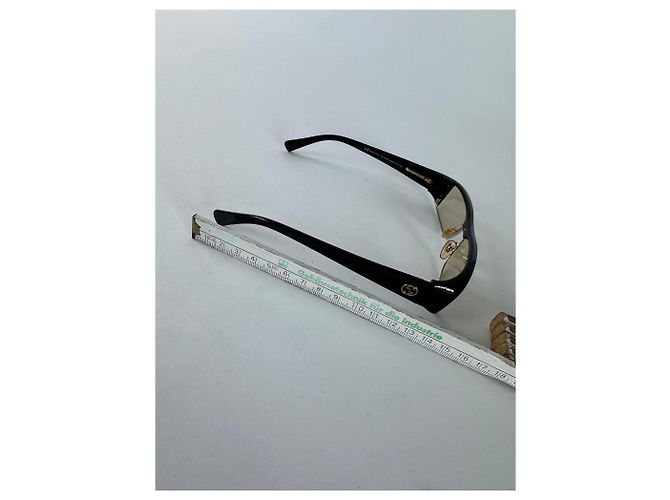 Occhiali da sole Gucci vintage neri e marroni Nero - vista 11