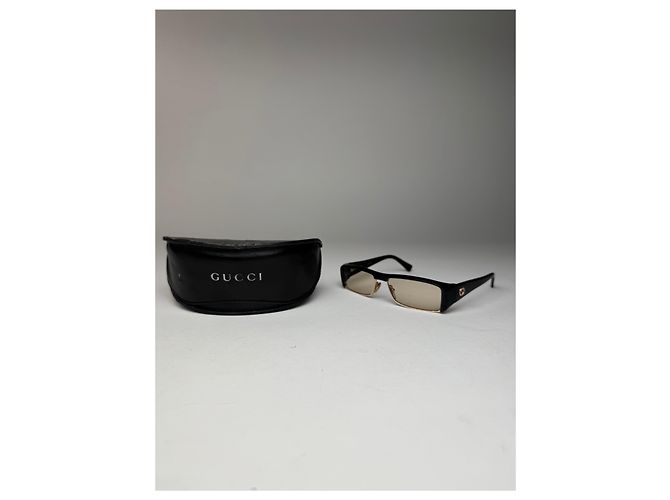 Occhiali da sole Gucci vintage neri e marroni Nero - vista 15