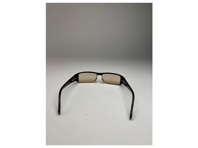 Occhiali da sole Gucci vintage neri e marroni Nero - vista 5