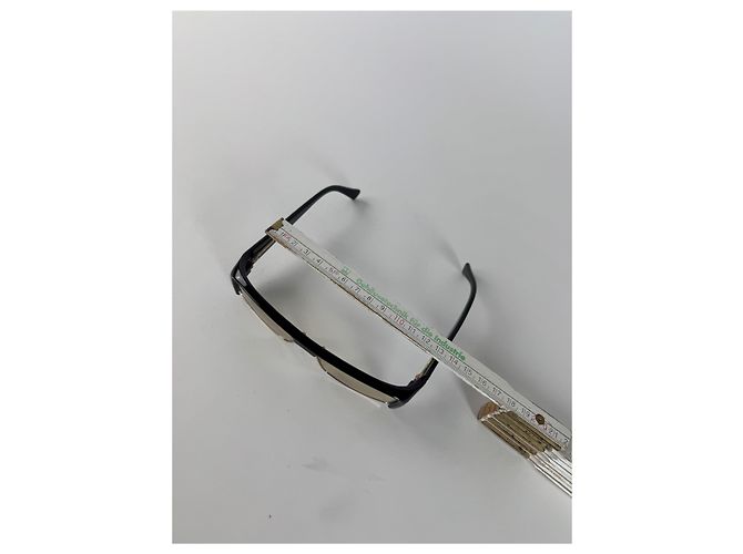 Occhiali da sole Gucci vintage neri e marroni Nero - vista 9