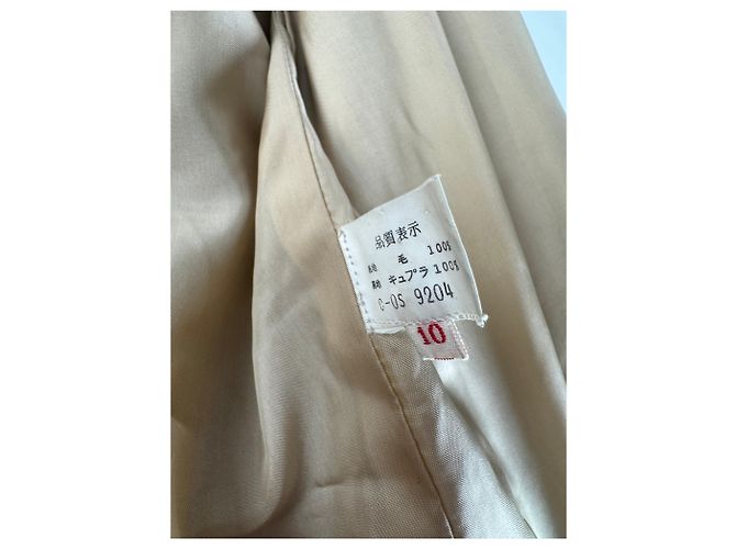 Vintage Givenchy Lama-Haar Mantel Beige M/L - Ansicht 10