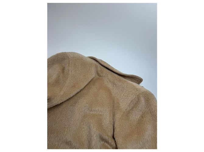 Vintage Givenchy Lama-Haar Mantel Beige M/L - Ansicht 9