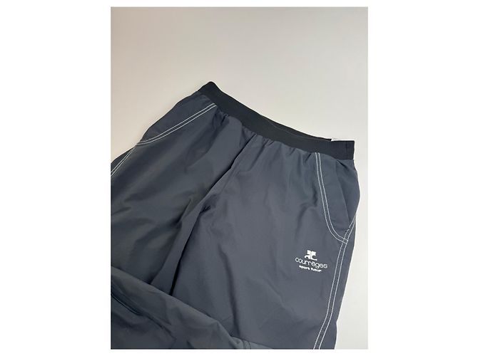 Vintage Courreges Paris Jogginghosen Schwarz - Ansicht 2