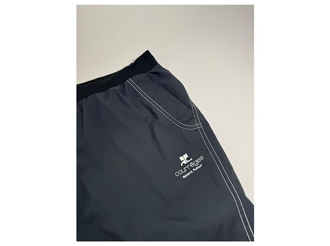 Vintage Courreges Paris Jogginghosen Schwarz - Ansicht 3