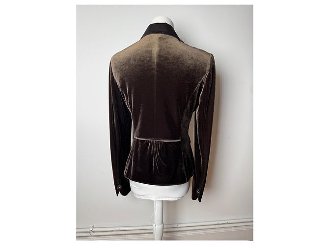 Vintage Courreges Samtblazer braun 40/L - Ansicht 15