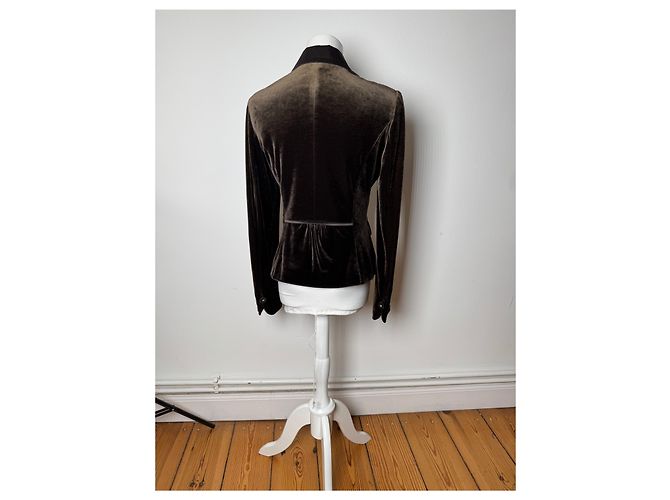 Vintage Courreges Samtblazer braun 40/L - Ansicht 3