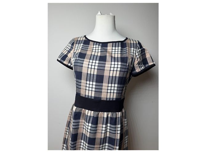 Vintage Courreges Karodress in Weiß, Grau und Schwarz - Ansicht 12