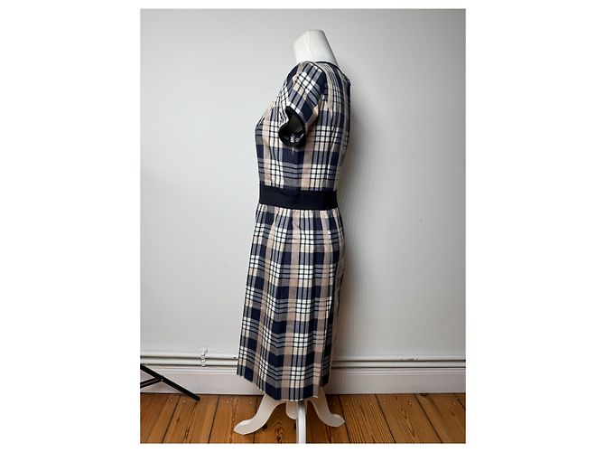 Vintage Courreges Karodress in Weiß, Grau und Schwarz - Ansicht 2
