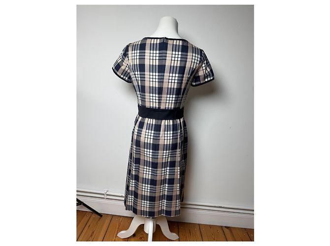 Vintage Courreges Karodress in Weiß, Grau und Schwarz - Ansicht 3