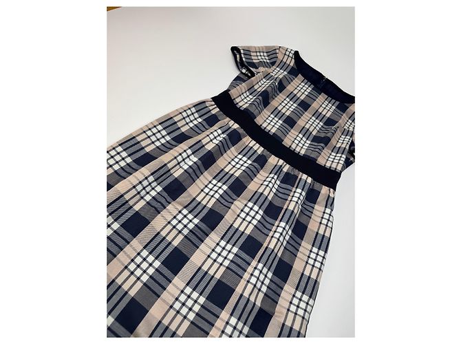 Vintage Courreges Karodress in Weiß, Grau und Schwarz - Ansicht 6
