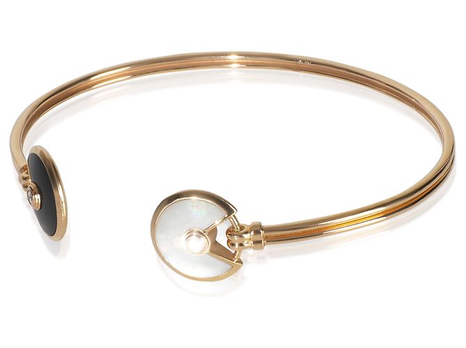 Bracciale Amulette de Cartier in oro rosa, madreperla e onice - vista 3