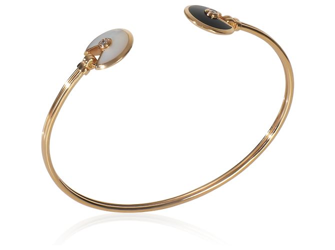 Bracciale Amulette de Cartier in oro rosa, madreperla e onice - vista 5