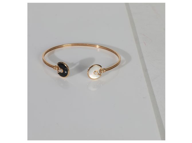 Bracciale Amulette de Cartier in oro rosa, madreperla e onice - vista 7