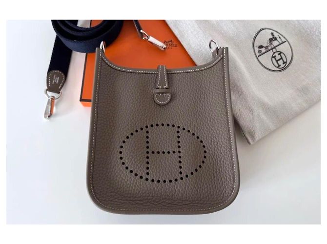 Hermès Évelyne etoupe PHW Blu Taupe - vista 2