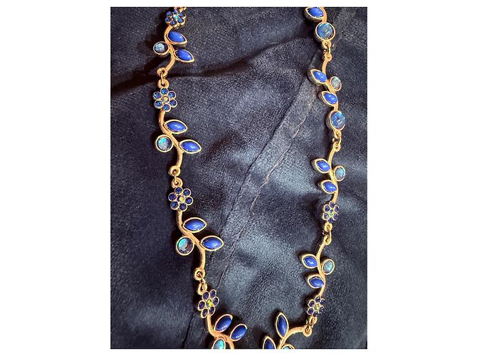 Collana Each X Other Argentata con Pietre Blu e Fiori - vista 4