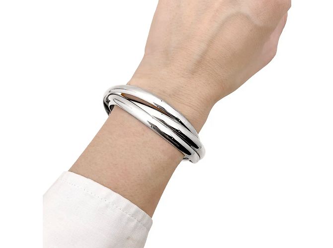 Bracciale Cartier, 'Trinity', platino. - vista 5