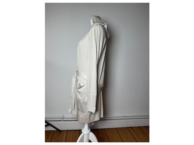 Vintage Courreges Mantel Weiß M Beige - Ansicht 2