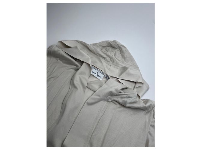 Vintage Courreges Mantel Weiß M Beige - Ansicht 5