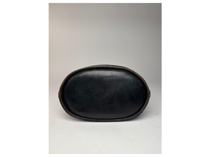 Vintage Courreges Leder Eimer Tasche Schwarz - Ansicht 12