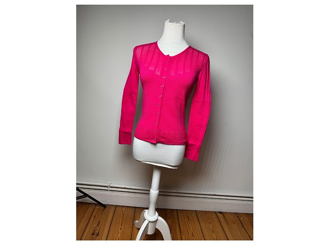 Pull Vintage Versace Rose M - vue 2