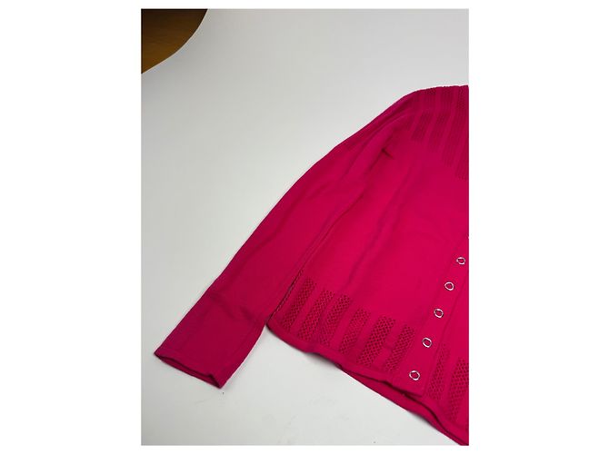 Pull Vintage Versace Rose M - vue 7