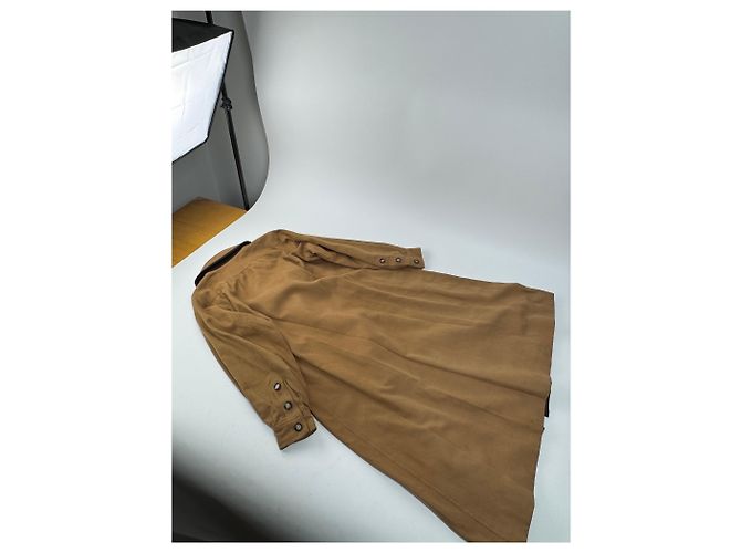 Casaco de camurça vintage Yves Saint Laurent Camel M Camelo - vista 8