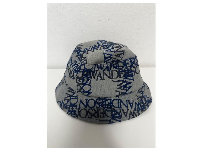 Cappello bucket JW Anderson Nero Blu Grigio - vista 2