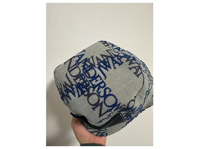 Cappello bucket JW Anderson Nero Blu Grigio - vista 4