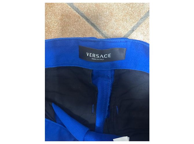 Pantaloni Cargo Blu Versace - vista 3