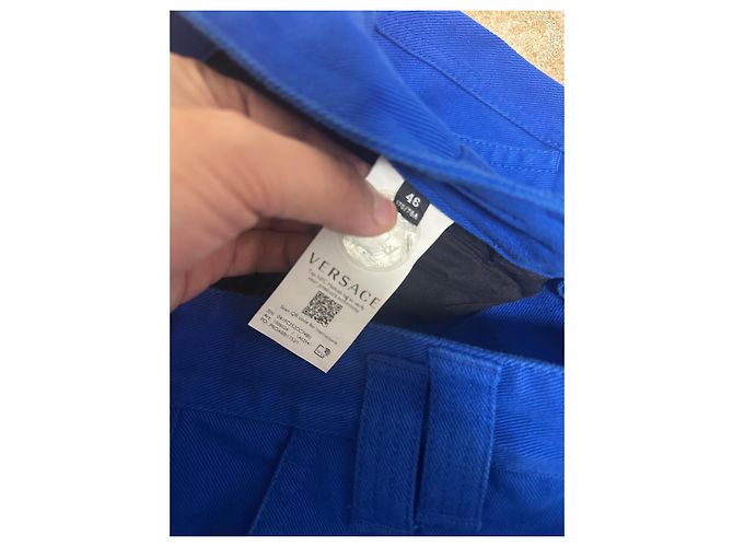 Pantaloni Cargo Blu Versace - vista 4