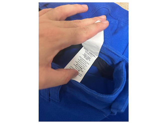 Pantaloni Cargo Blu Versace - vista 5
