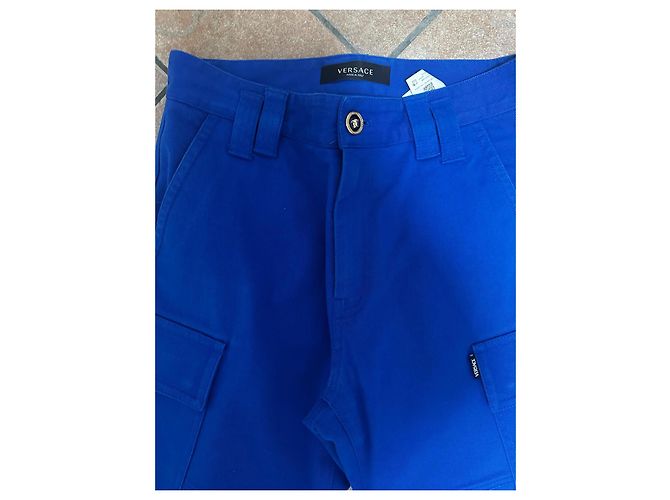 Pantaloni Cargo Blu Versace - vista 6