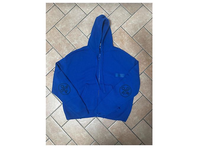 Off White Off-White Blaue Strickjacke mit Reißverschluss - Ansicht 2