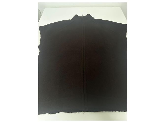 Zara Strickweste Oversize Hoher Kragen Kastanienbraun Bordeaux - Ansicht 3