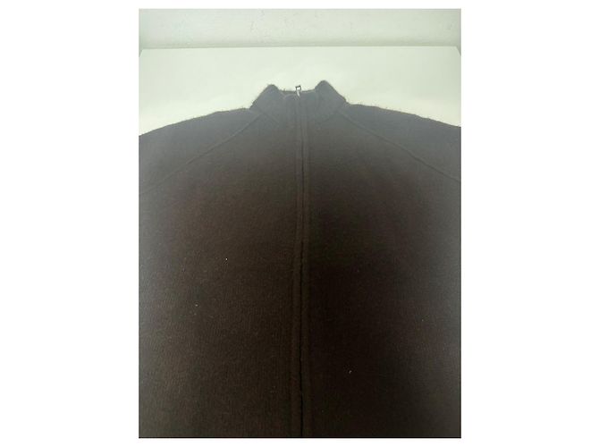 Zara Strickweste Oversize Hoher Kragen Kastanienbraun Bordeaux - Ansicht 4