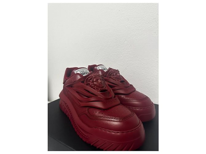 Sneakers Bordeaux Odissea di Versace Bordò - vista 2