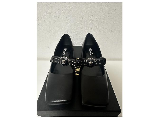 Bailarina Studded Gianni Ribbon de Versace Negro Plata - vista 5