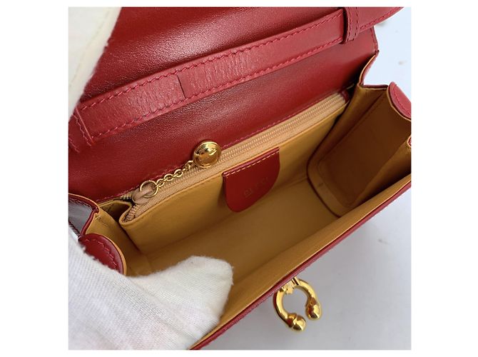 Gucci Vintage roter Leder Umhängetasche - Ansicht 4