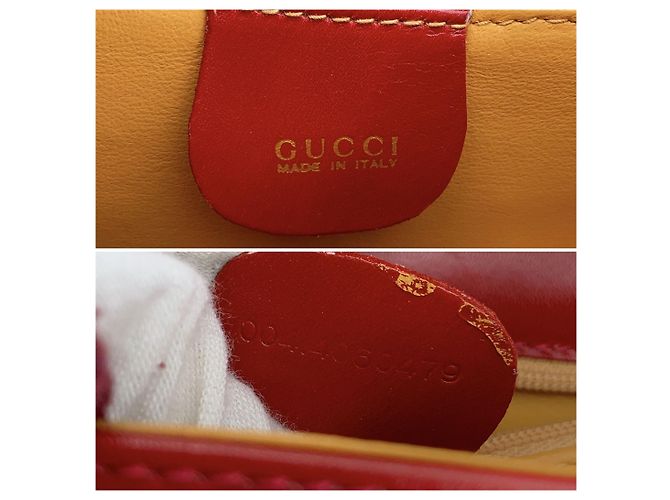 Gucci Vintage roter Leder Umhängetasche - Ansicht 5